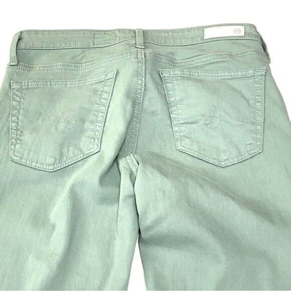 AG Adriano Goldschmied 26 The Ankle Zip Slim Straight Leg light green jean 503B5 - Picture 7 of 15